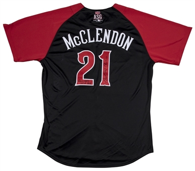 2015 Lloyd McClendon Game Worn, Signed & Inscribed American League All-Star Batting Practice Jersey (McClendon LOA)